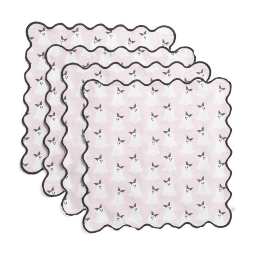 London Kaye PRETTY GHOST BOW SET OF FOUR NAPKINS